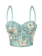 Beaded Flower Corset Slimming Bodycon Cami Top