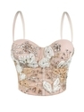 Beaded Flower Corset Slimming Bodycon Cami Top