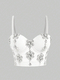 Cami Diamond Decor Thin Straps Slim Fit Corset Crop Top