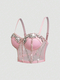 Handmade Rhinestone Sequin Bustier Camisole Top