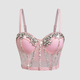 Handmade Rhinestone Sequin Bustier Camisole Top