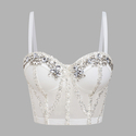 Handmade Rhinestone Sequin Bustier Camisole Top