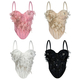 Handmade Floral Beaded Corset Open Back Camisole Top
