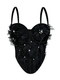 Handmade Floral Beaded Corset Open Back Camisole Top