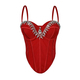 Beaded Cami Crop Top Corset Vest