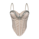 Beaded Cami Crop Top Corset Vest