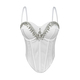 Beaded Cami Crop Top Corset Vest