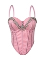 Beaded Cami Crop Top Corset Vest