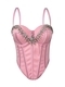Beaded Cami Crop Top Corset Vest