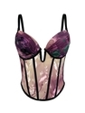 Stacked Print Camisole With Chest Pads Shaping Corset