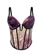 Stacked Print Camisole With Chest Pads Shaping Corset