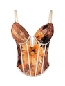 Stacked Print Camisole With Chest Pads Shaping Corset