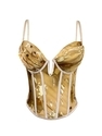 Stacked Print Camisole With Chest Pads Shaping Corset