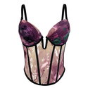 Stacked Print Camisole With Chest Pads Shaping Corset