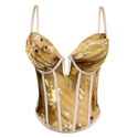 Stacked Print Camisole With Chest Pads Shaping Corset