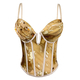 Stacked Print Camisole With Chest Pads Shaping Corset