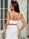 Perlen Quasten Fischbein Korsett Cami Top