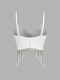 Perlen Quasten Fischbein Korsett Cami Top