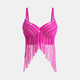 Perlen Quasten Fischbein Korsett Cami Top