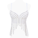 Perlen Quasten Fischbein Korsett Cami Top