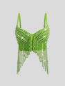 Beaded Tassel Fishbone Corset Cami Top