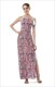Ärmelloses Maxikleid mit Seitenschlitz, Druck und Seil-Trägern