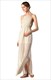Gestreiftes Maxikleid mit Spaghettiträgern und Seitenschlitz