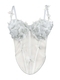 3D Butterfly Rhinestone Sheer Slim Fit Corset Top