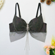Iridescent Butterfly Rhinestone Fishnet Bustier Cami