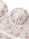 Besticktes florales Mesh-transparentes Korsett-Cami-Top
