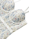 Besticktes florales Mesh-transparentes Korsett-Cami-Top