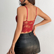 Lace See-Through Push-Up Cami Vest For Women