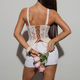 Embroidered Lace Fishbone Lace-Up Corset Vest