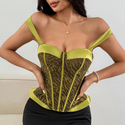 Open-Back Cotton Corset Slim-Fit Camisole