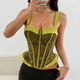 Rückenfreies Baumwoll-Korsett-Slim-Fit-Camisole