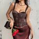 Rückenfreies Baumwoll-Korsett-Slim-Fit-Camisole