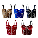 Velvet Pearl Camisole Corset Top Warm Layering Tube Top