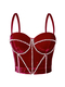 Velvet Pearl Camisole Corset Top Warm Layering Tube Top