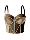 Velvet Pearl Camisole Corset Top Warm Layering Tube Top