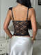 Black French Style Fishbone Corset Cami Top Slim Fit