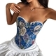Vintage Jacquard Schnür-Korsett Tube Top