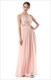A-Linien-Maxikleid mit Spaghettiträgern, Chiffon-Boden und transparentem Oberteil