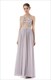 A-Linien-Maxikleid mit Spaghettiträgern, Chiffon-Boden und transparentem Oberteil