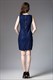 Ärmelloses kurzes Sheath-Spitzenkleid mit verziertem Ausschnitt