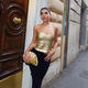 Gold Solid Color Sleeveless Crop Tube Top With Gold Stamping