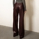 Ultra-Soft PU Leather High Waist Wide-Leg Pants For Women