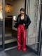 Ultra-Soft PU Leather High Waist Wide-Leg Pants For Women
