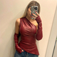 Women's PU Leather Sleeveless Vest With Asymmetric Collar