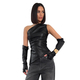 Women's PU Leather Sleeveless Vest With Asymmetric Collar