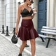 Women's High Waist Leather Skirt Slimming Versatile Half Skirt